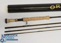 Orvis USA Z/G Helios carbon fly rod 3 1/2oz tip flex 10.0, 9ft 4pc line 10# alloy double uplocking