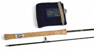 Scarce Hardy Favourite Graphite spinning rod, 7' 2 piece, purple whipped lined guides, cork handle