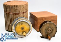 Alex Martin Glasgow, brass plate wind reel, 2 ¾