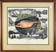 Limited edition John Searl colour print of 'The Bishop' by John Searl, 5lbs 8ozs British Record