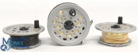 Shakespeare Beaulite salmon fly reel with 2 spare spools, 4 ¼