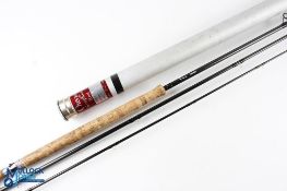 Orvis Graphite 15' 3 piece salmon fly rod, #11, lined butt ring, black whipped snake