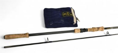 Scarce Hardy Favourite Graphite carp rod, 11' 2 piece, grey spiral carbon, purple whipped guides,