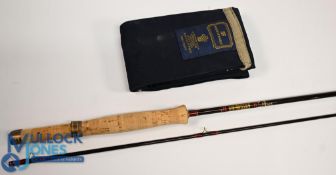 Hardy Alnwick Graphite Deluxe carbon trout fly rod: 8ft 2pc line 5/6#, alloy sliding reel