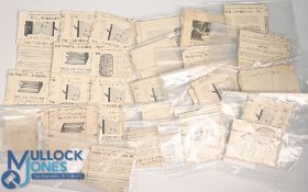 Selection of Hardy Fly ephemera - dating to the early/mid 20th century - features fly wrappers, from