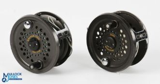 A pair of Leeds Magnum 200D alloy salmon fly reels - 4