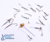 Collection of 7 antique Soleskin Phantom minnows, sizes 2-2 1/2