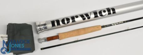 David Norwich EV2 carbon trout fly rod No 4833 9ft 2pc line 4/5# alloy uplocking reel seat with burr