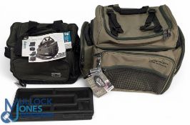 2x Canvas Fishing Tackle Bags, both look lightly used with original swing tickets, a Crane