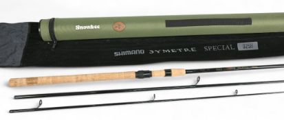 Shimano Symetre Special 325H, 10' 3 piece carbon spinning rod, casting weight 20-60 grams, sadly one