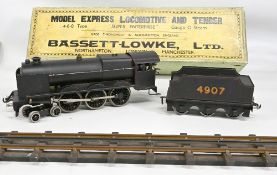 Bassett-Lowke Gauge 0 Live Steam 4-6-0 Super Enterprise Locomotive and Tender in Black Livery No