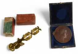 Great Britain: 1833 George Granville Duke of Sutherland Bronze Commemorative Medal. Together with