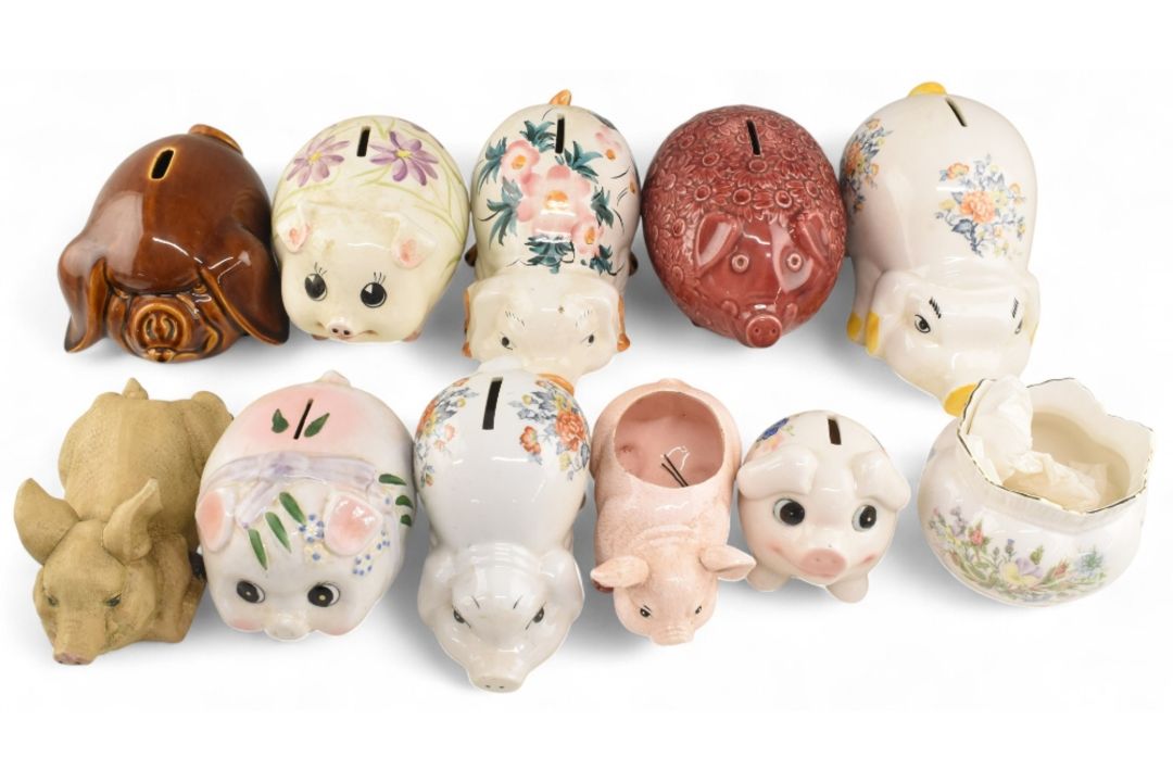 Ceramic Pig Collection featuring various size pigs mostly Moneyboxes to include NatWest Wase Pigs, - Image 1 of 3