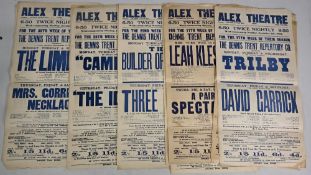 Music & Entertainment - Selection of Alex Theatre Playbills from 1920s - features Trilby, Walls of