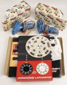 Scalextric Set 45 Complete with 2 Mini Coopers, 2 separate boxed Hand Throttles, and a Lap