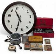 Smith 8-day Bakelite circular wall clock, in good working condition with a period Smith car dash