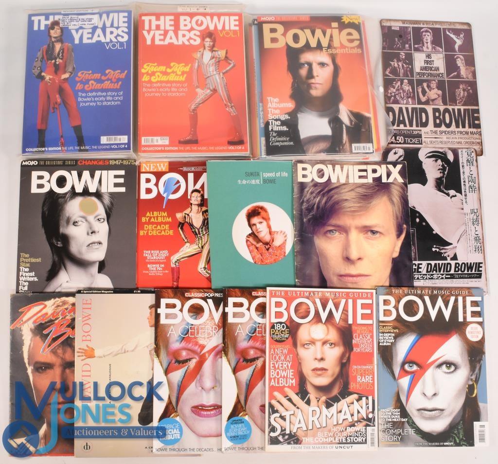 David Bowie Memorabilia Publications: The Bowie Years Volume 1 to 4 with Metal Posters, Bowie Year