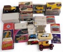 2x Boxes of Playworn & Boxed Diecast Toy Cars Lorries, a broad selection most carded or boxed,