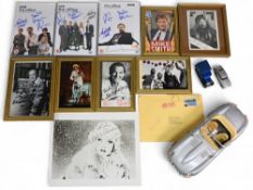 Selection of TV and Music Autographs to include Tommy Steel, Bob Monkhouse, Bob Hope, Norman Wisdom,