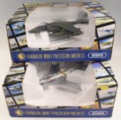 Franklin Mint Armour Collection - boxed 1/48 Scale Military Aircraft B11 B252 AV 8 B Harrier and B11