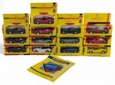 Esso Sportscar Diecast Models, 13 good, boxed examples with collectors Esso booklet