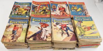 Great Collection of 1950s Cowboy Picture Library Featuring Kid Carson, Davy Crocket, Kansas Kid,