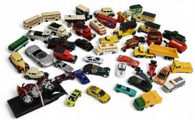 Collection of Playworn Diecast various makers Lesney, Corgi, Matchbox some early examples (box)