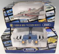 Franklin Mint Armour Collection - boxed 1/48 Scale Military Aircraft B11 E756 F4E Phantom and DH98