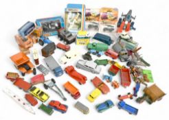Quantity of Diecast Playworn Cars to include Matchbox, Lesney, Dinky, Corgi together with some empty