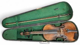 Full size Volin with Bow and Coffin Case. A later copy named Peter Guarnerius