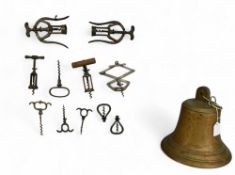 Display of Various Vintage Corkscrews features ‘A1' Heeley's Double Lever Patent, Brevete Perfect