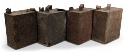 Collection of 4x Vintage Automobilia Petrol Cans to include an early Esso (holed) Shell Mex