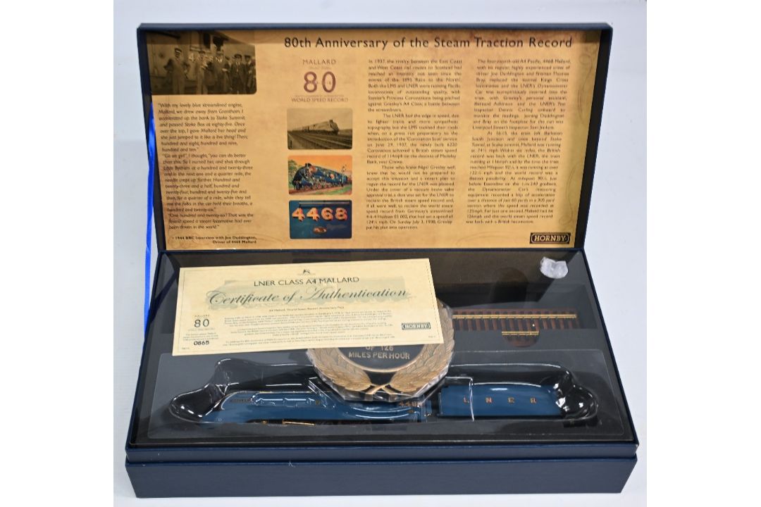 Hornby R3612 LNER, A4 Class, 4-6-2, 4468 Mallard Era 3 80th Anniversary Pack Limited Edition 0865/ - Image 1 of 2