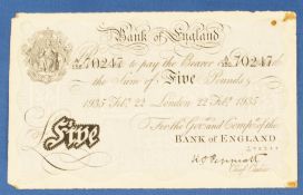WWII German Operation Bernhard Counterfeit £5 Note Operation Bernhard was an exercise by Nazi