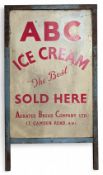 Period ABC Ice-cream Shop Advertising Sign the best sold here shop sign, a painted sign single sided