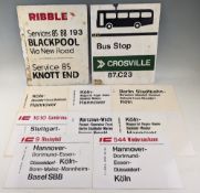 Vintage Bus Stop Signs and Destination Signs, a Ribble metal bus stop sign, Crossville plastic