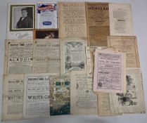 Music & Entertainment - Selection of Early Theatre Programmes features The Fair Penitent c.1750s,