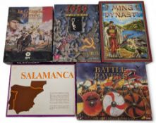 5x Role Play Board Games: to include Battle Ravens Daniel Mersy PSC games, Salamanca Maplay, Ming