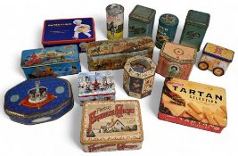 Collection of late 20th century Advertising Tins large selection to include Sweet, Biscuit, Tea (