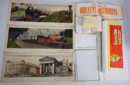 Carton of Vintage Transport Signs, Train destination paper signs poster Coach blue prints poster bus