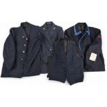 Old British Rail Uniform: Jackets, Overcoat, Waistcoat: two jackets, a waistcoat and jacket
