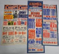 Music & Entertainment - Assorted Theatre Posters c.1940s features Empire Theatre Tommy Steele, Jimmy