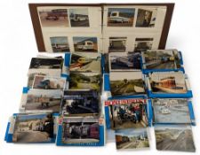 Collection of Transportation Photographs, colour photographs of trains, buses coaches, trucks mostly