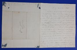 Letter from a Poet & Author - handwritten and signed by Ann Rolfe (c1789-1850) was an English author