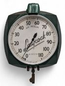Laycock Air Pressure Gauge, a fine example with green metallic paint finish