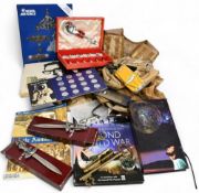 Selection of Collectables to include History of the RAF 50p collection, Shell Man in Flight Coin,