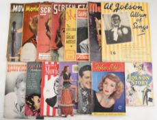 Selection of Film Magazines, featuring Danny Kaye, Al Jolson, Ingrid Bergman together with