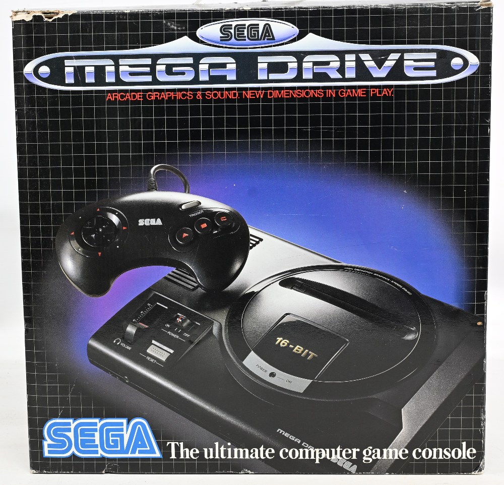Sega Mega Drive 16Bit Black Monaco GP Computer, Boxed comes with Console, Controller, Power Supply