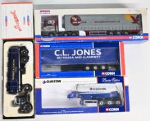 Corgi Articulated Lorries to include CC1801 Leyland DAF 85, CC19901 Blue Curtainside Trailer,