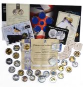 Concorde Medallions Various examples all in plastic cases, Military Anniversary Medallions,